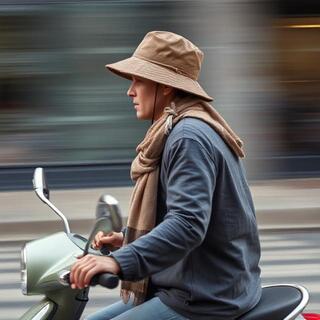 Scooter ride with bucket and side knot