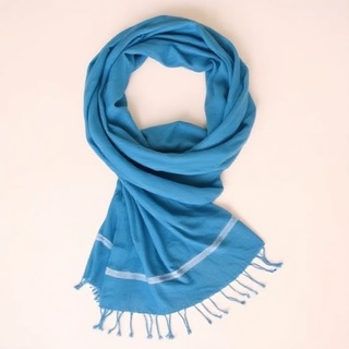 Flat folding a wool scarf along the grain
