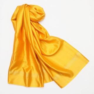 Silk scarf with Kanchipuram-inspired gold sheen