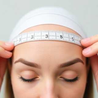 Head circumference being measured