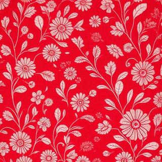 Madder red kalamkari print